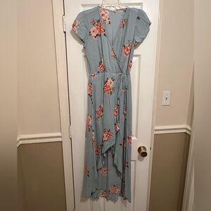 Altar'd State Blue Floral Maxi Dress
